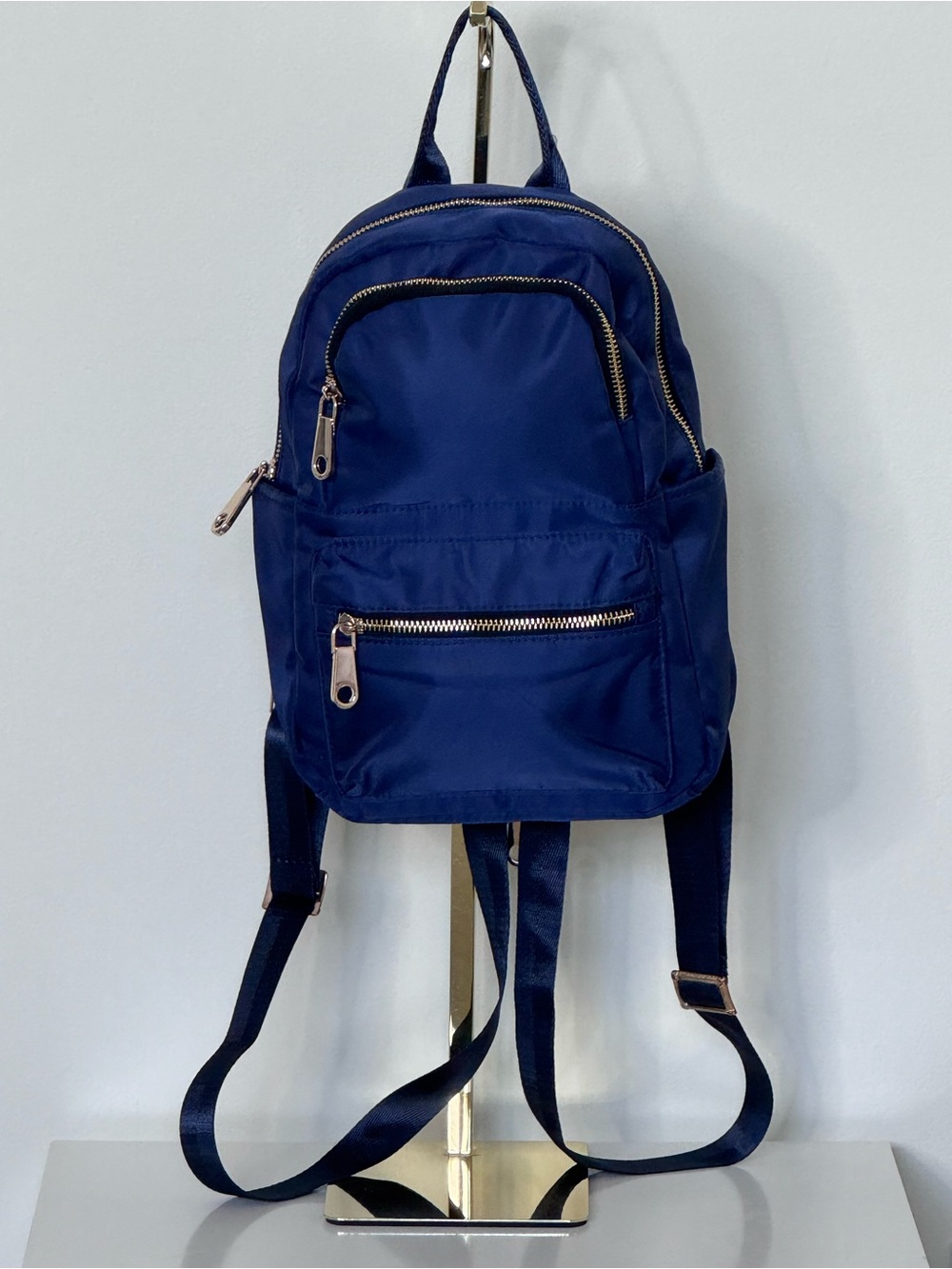 Compact Navy Everyday Backpack - Unbranded